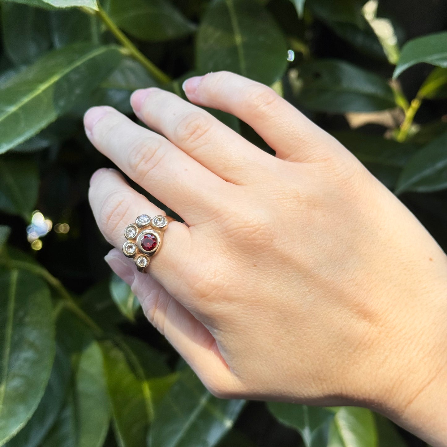 crimson bloom ring