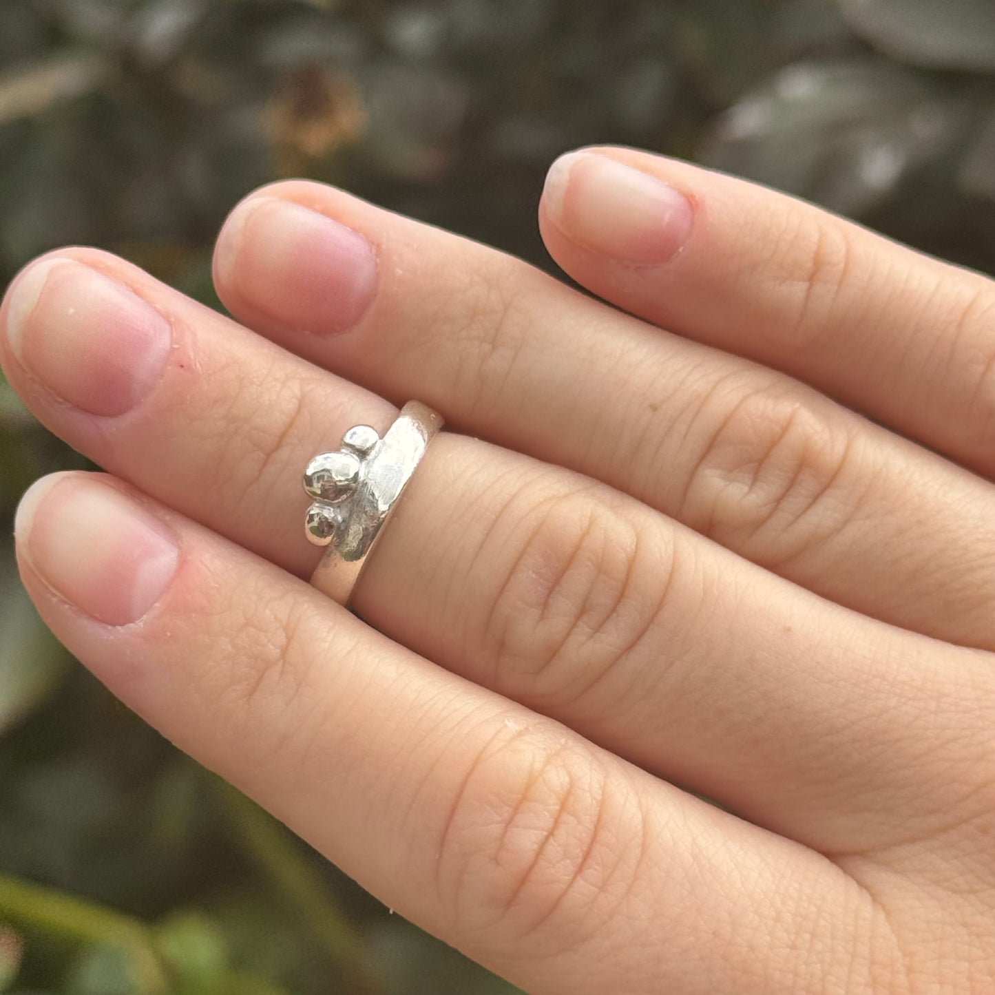 minimal 3 dot stacking ring