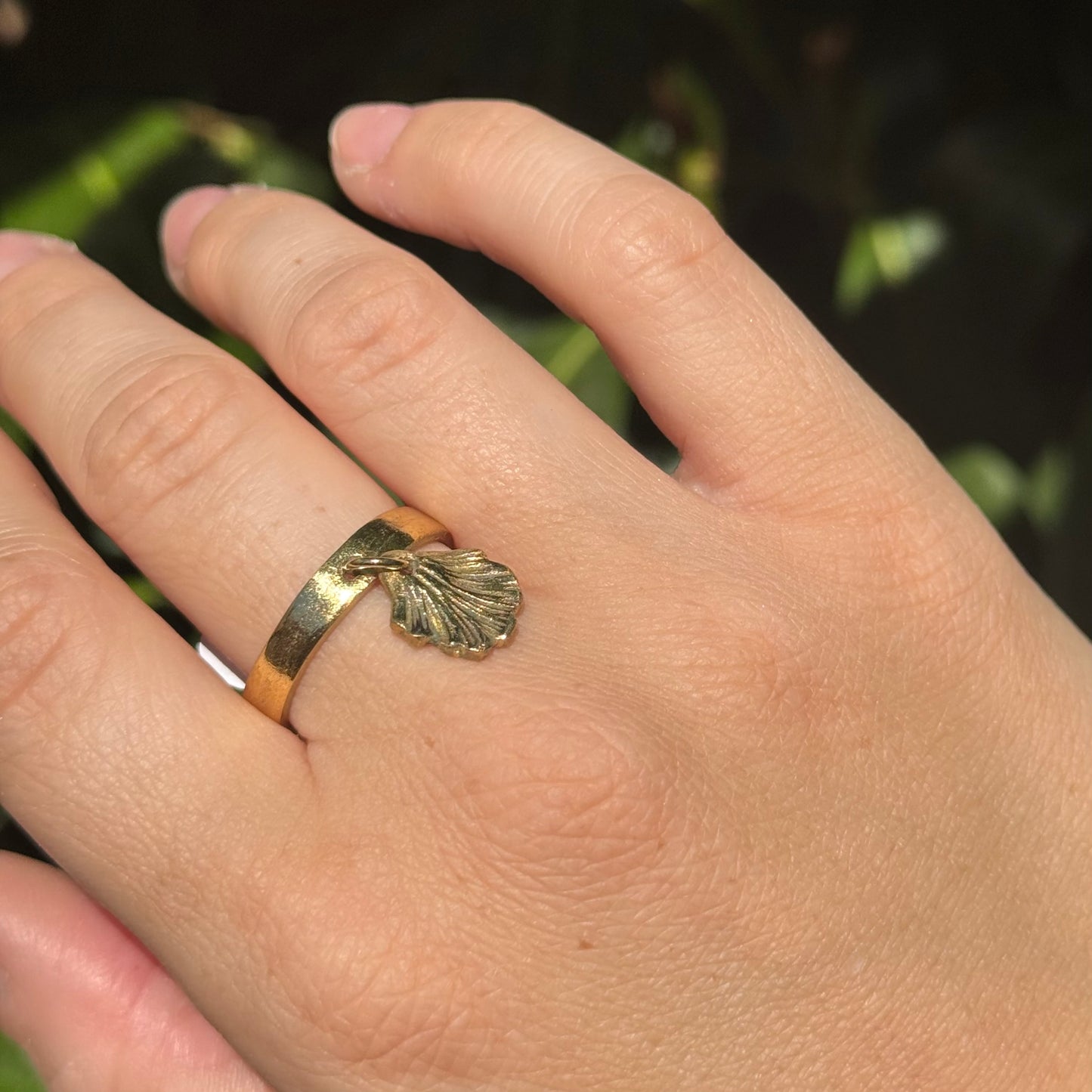 golden ginkgo ring