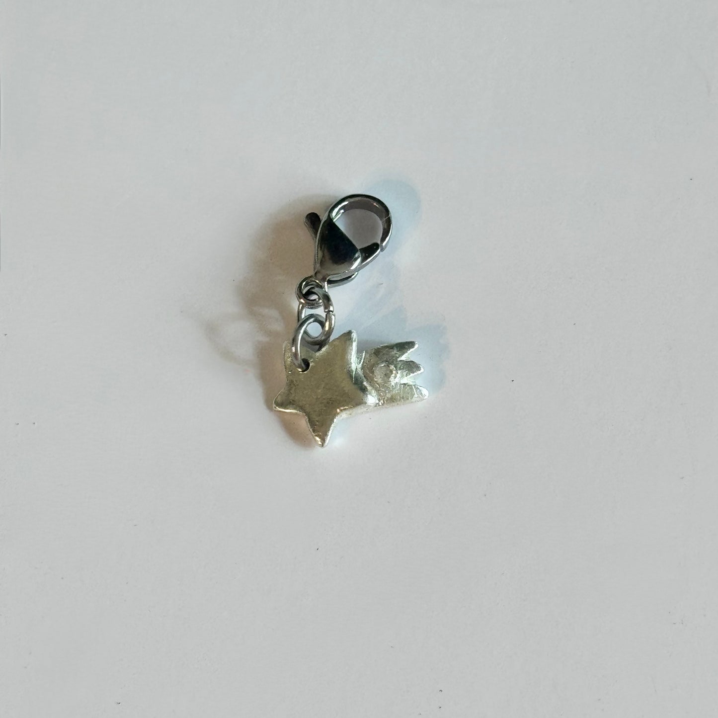 shooting star pure silver charm