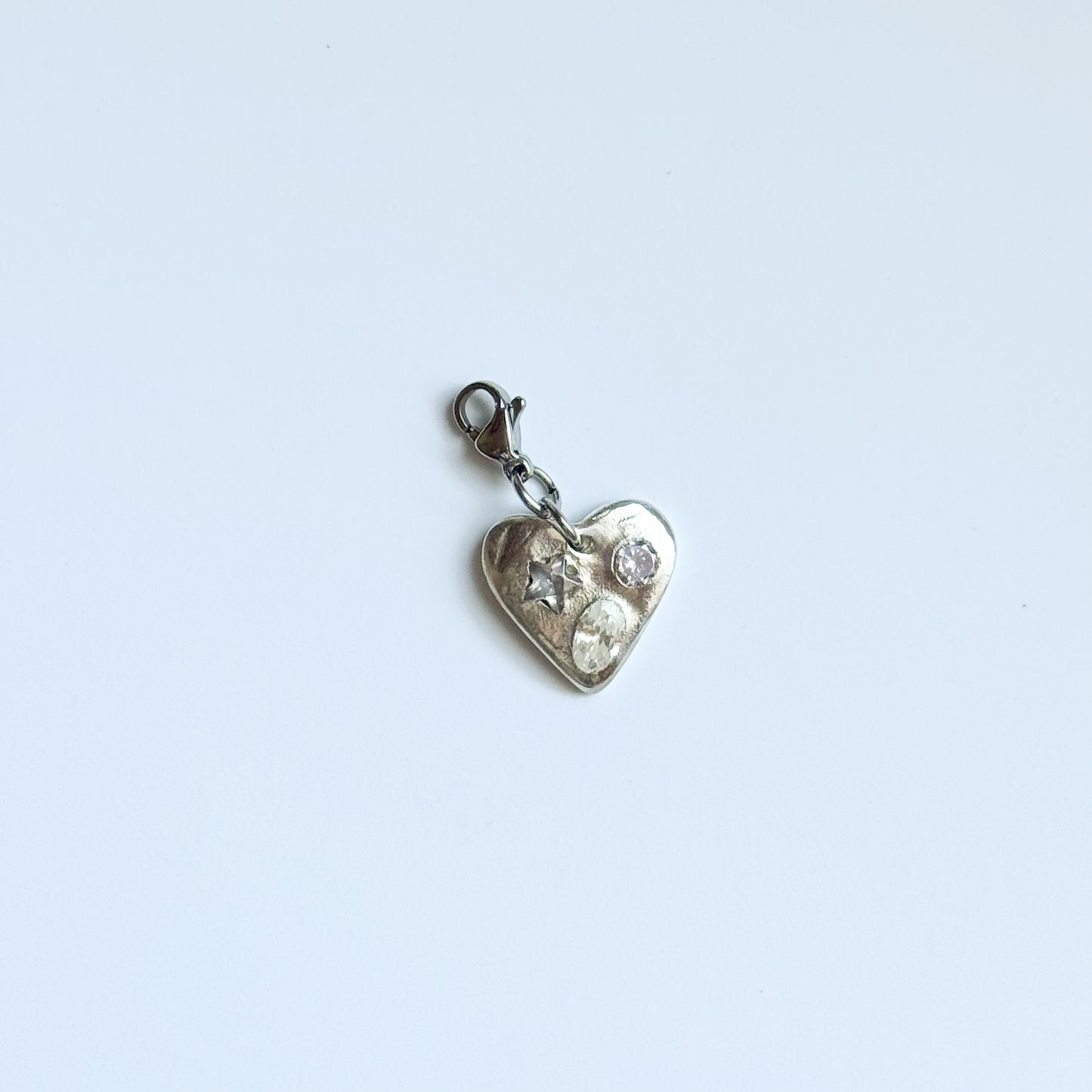 pure silver cosmic heart charm