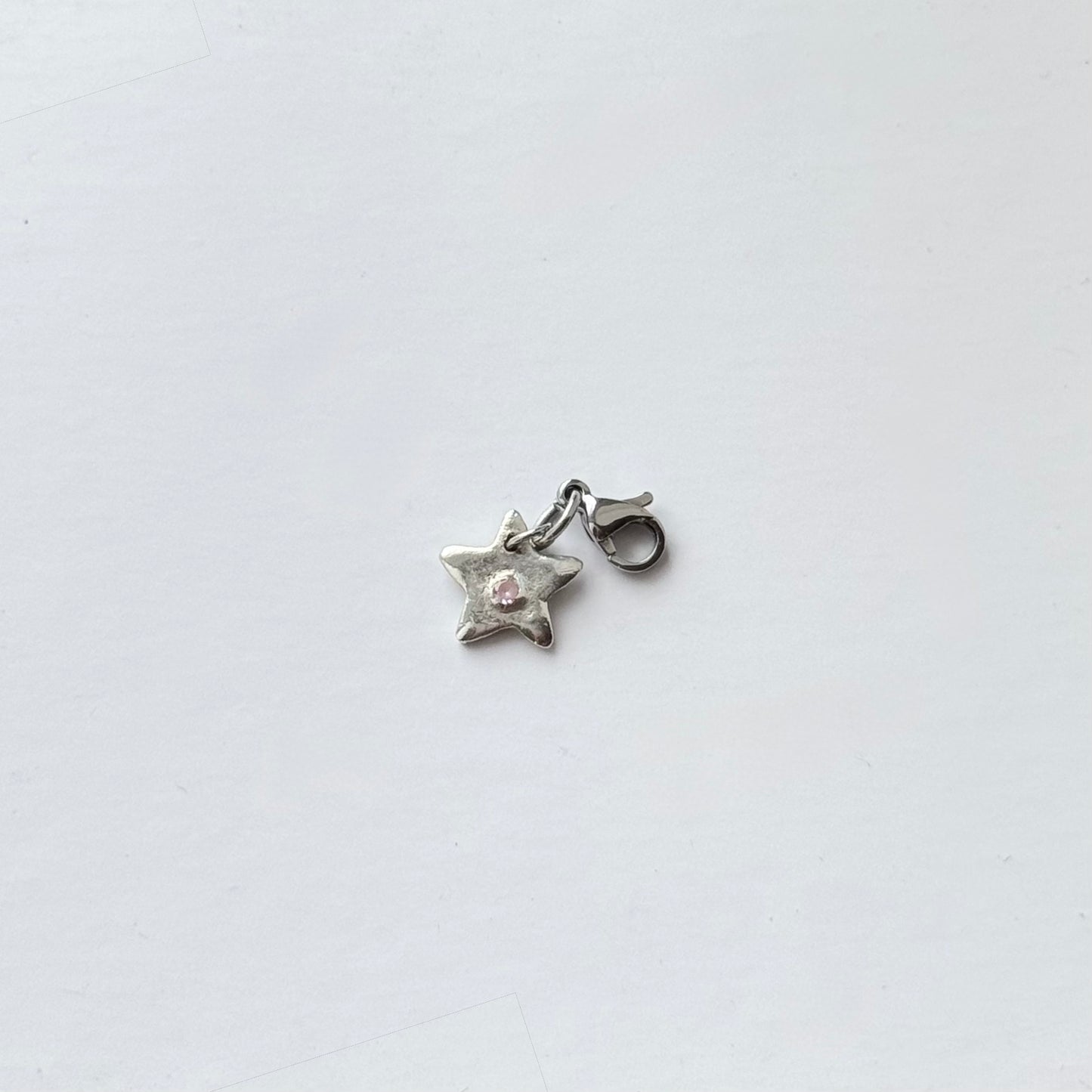 pure silver star charm