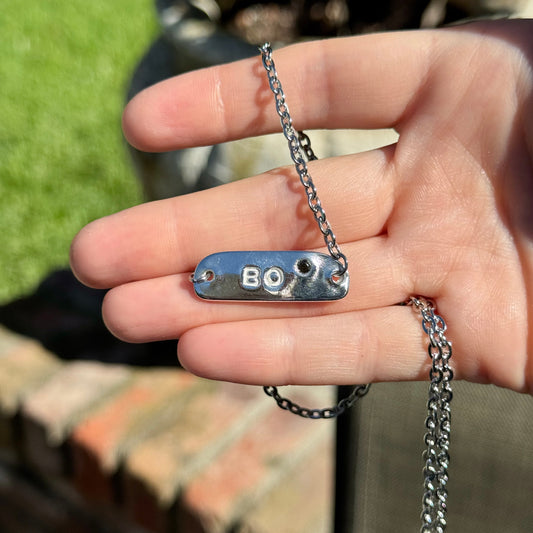 hand stamped pendant necklace - made to order
