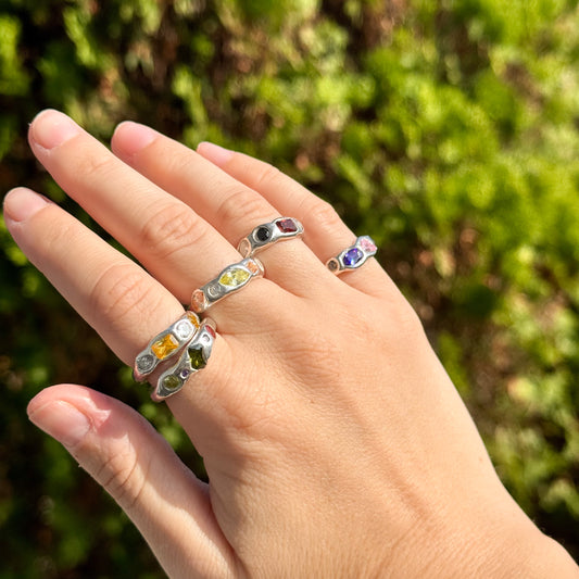 bespoke silver ring - pentad