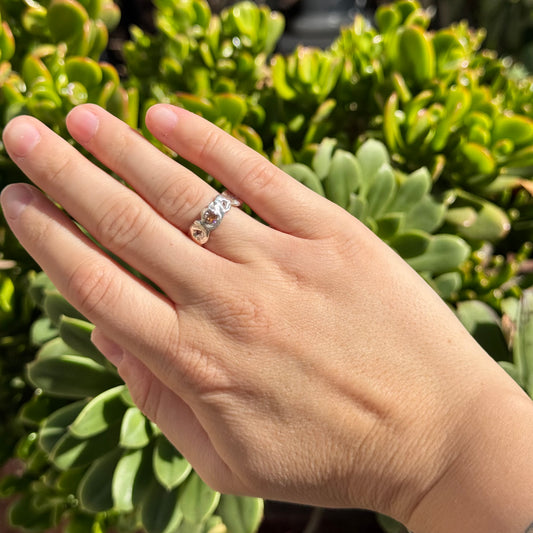 champagne textured ring