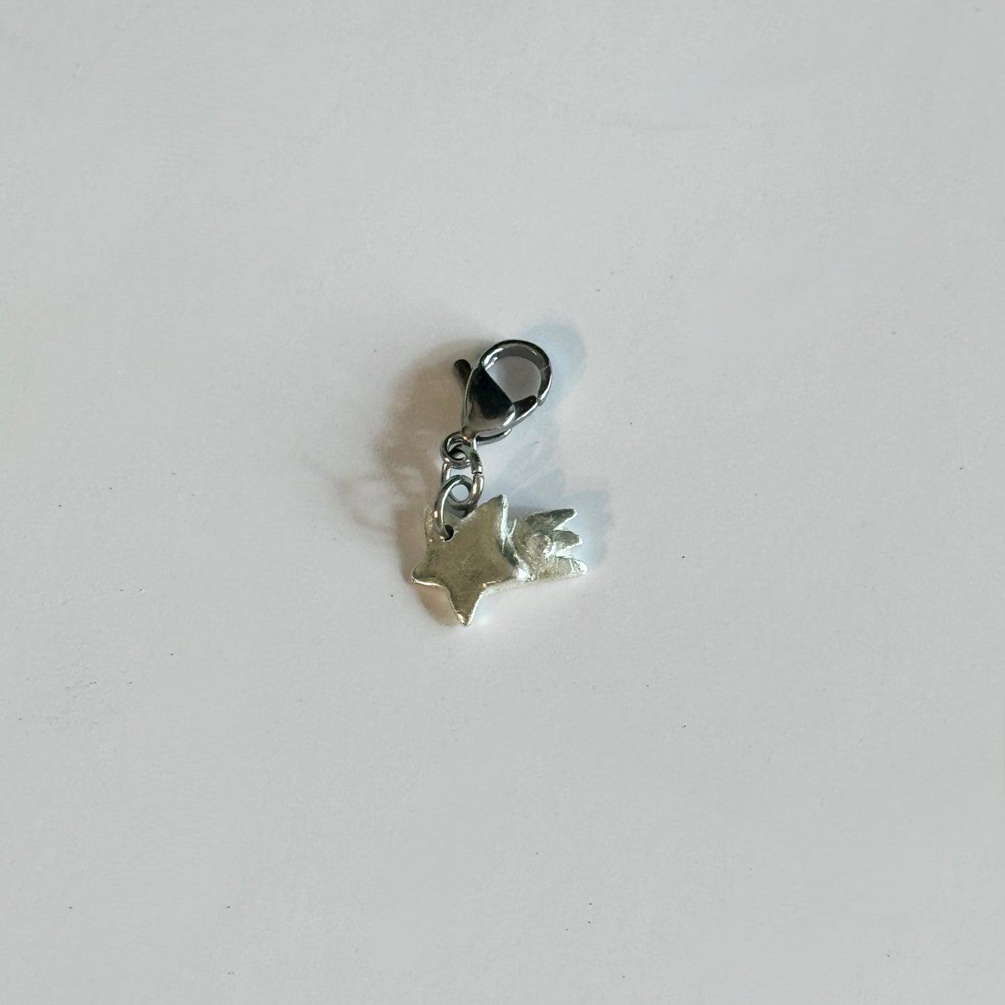 shooting star pure silver charm