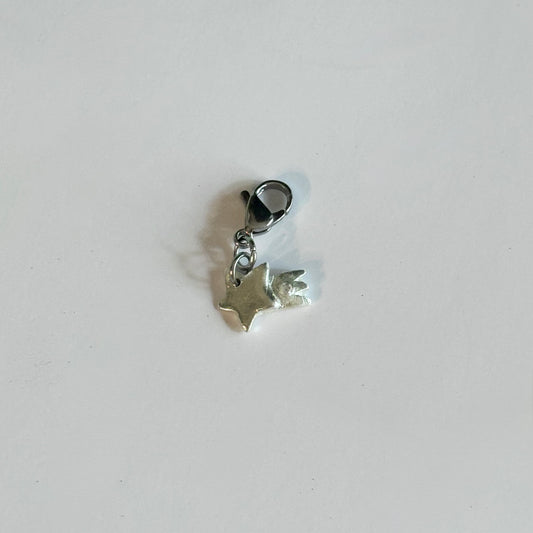 shooting star pure silver charm