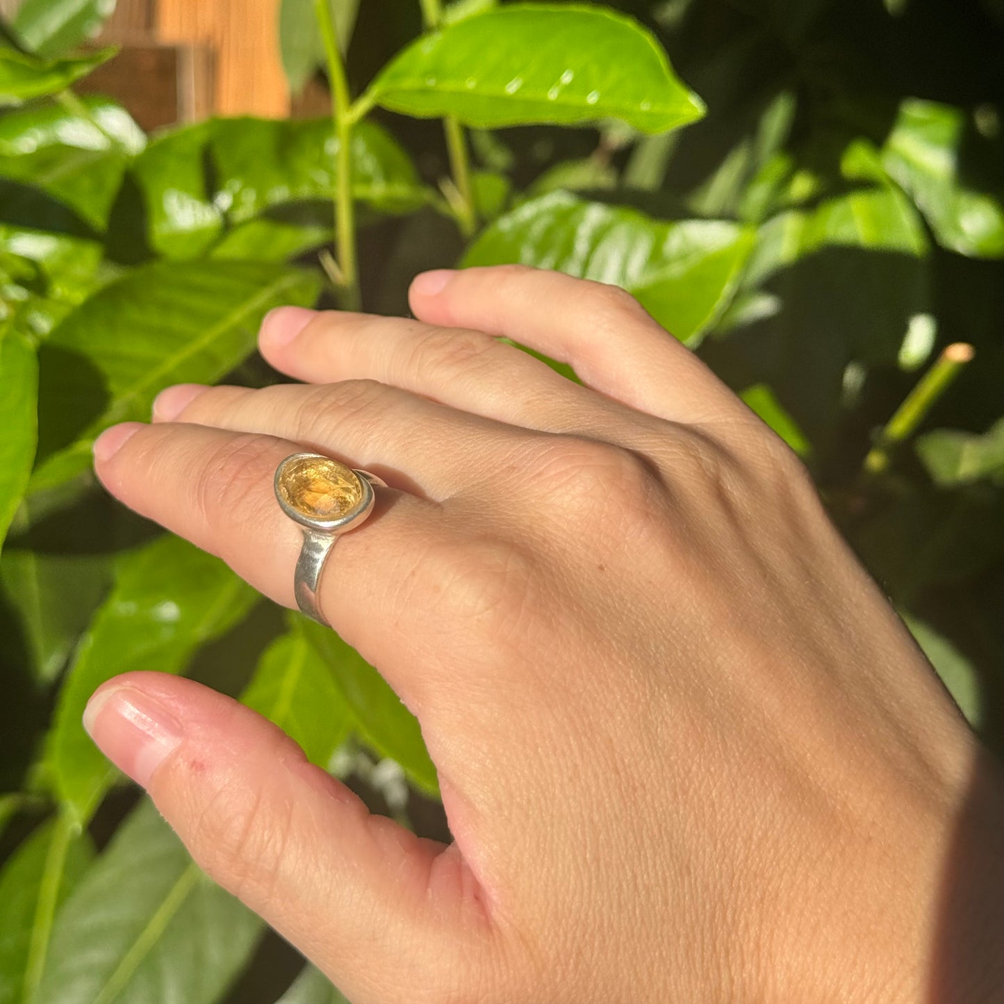 lemon quartz ring