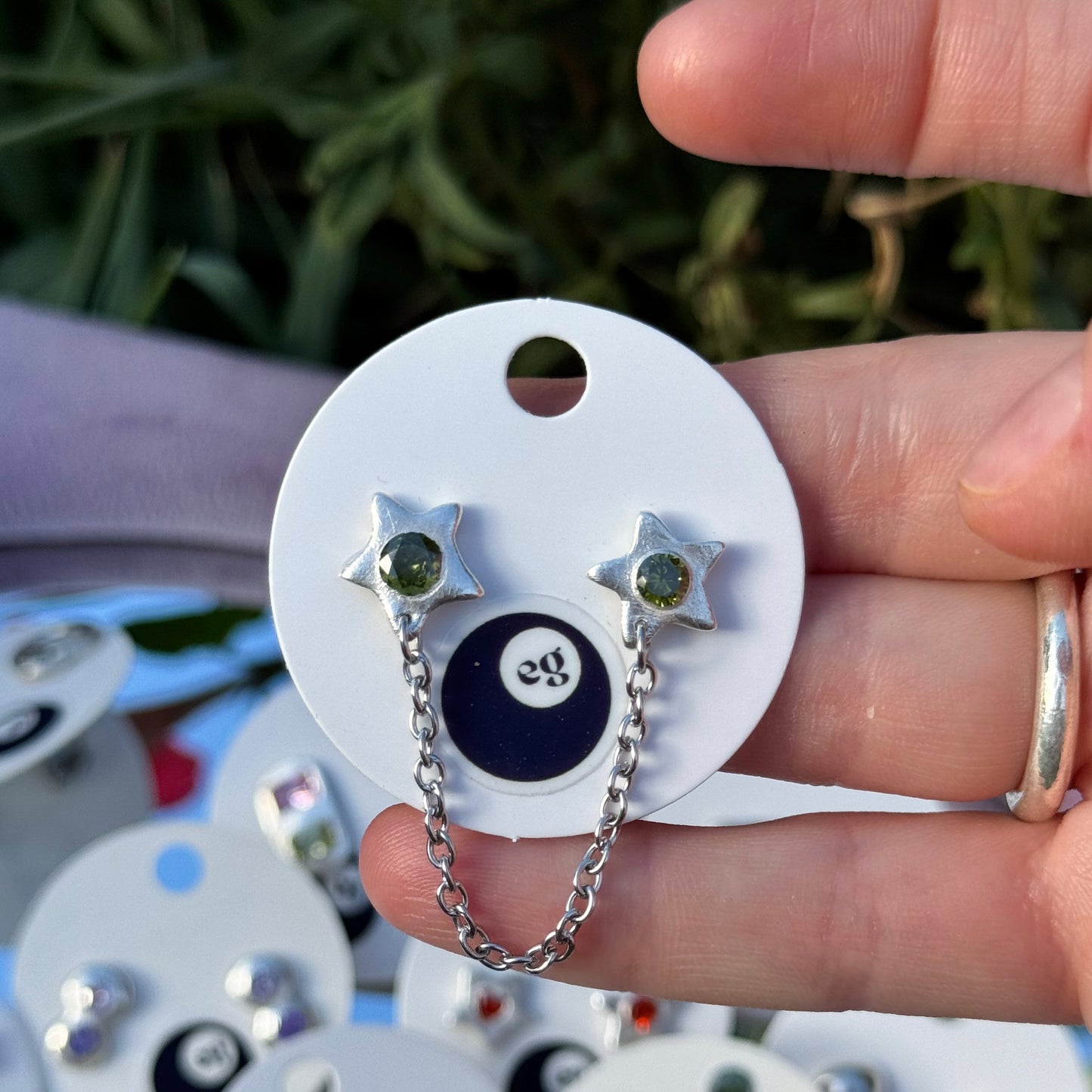 duo chain earrings