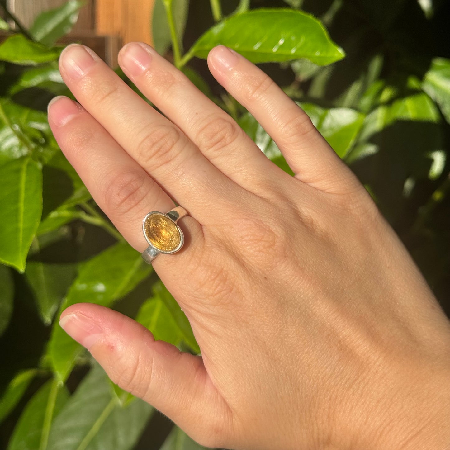 lemon quartz ring