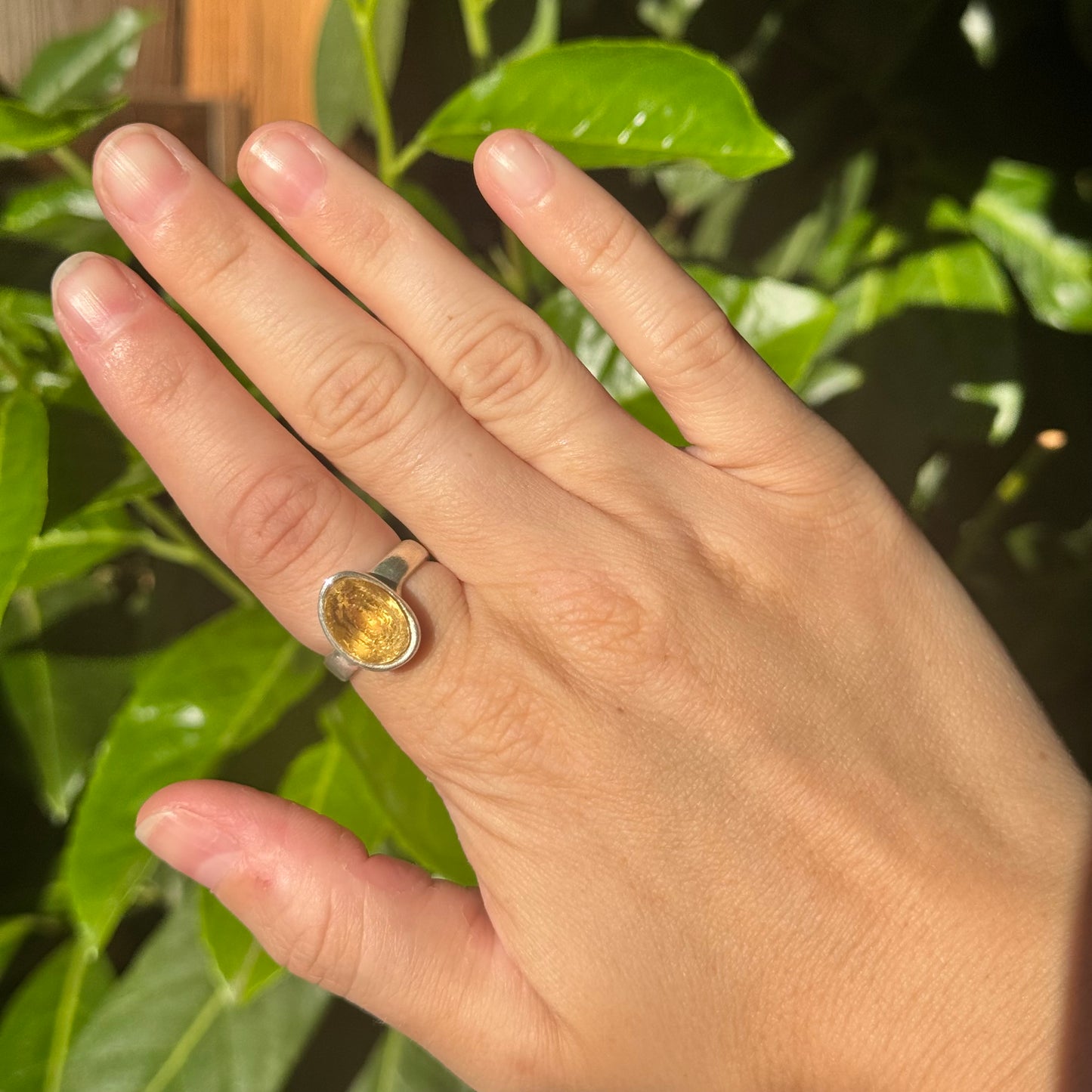 lemon quartz ring