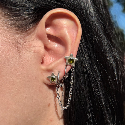 duo chain earrings