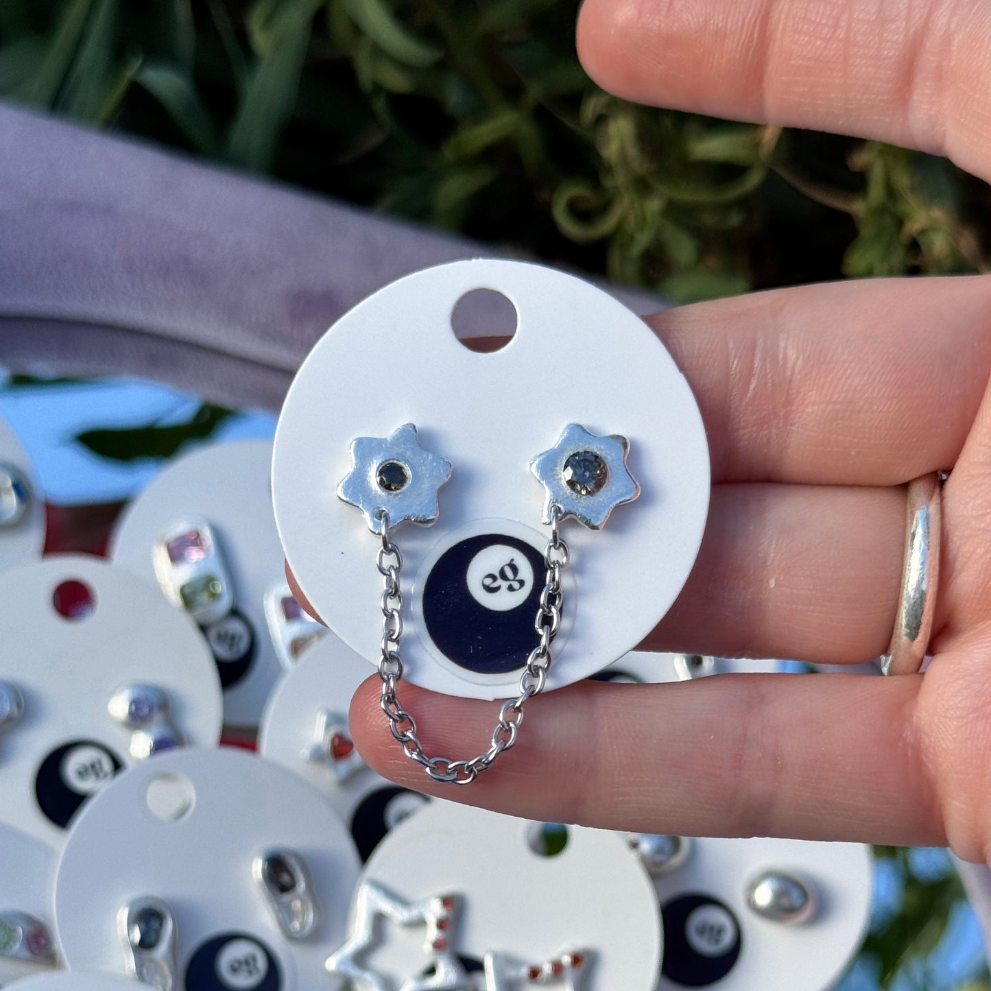 duo chain earrings