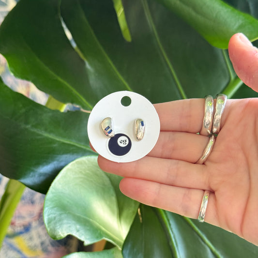 sapphire pebble studs