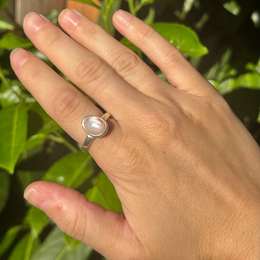 pale pink shell ring