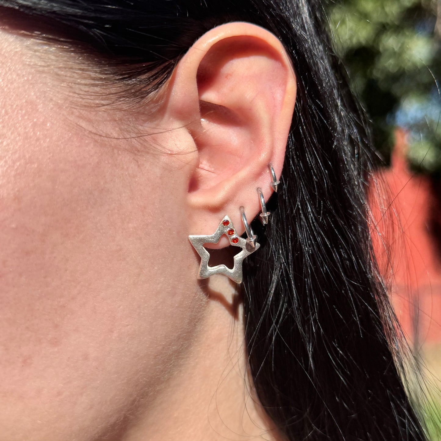 open star stud earrings