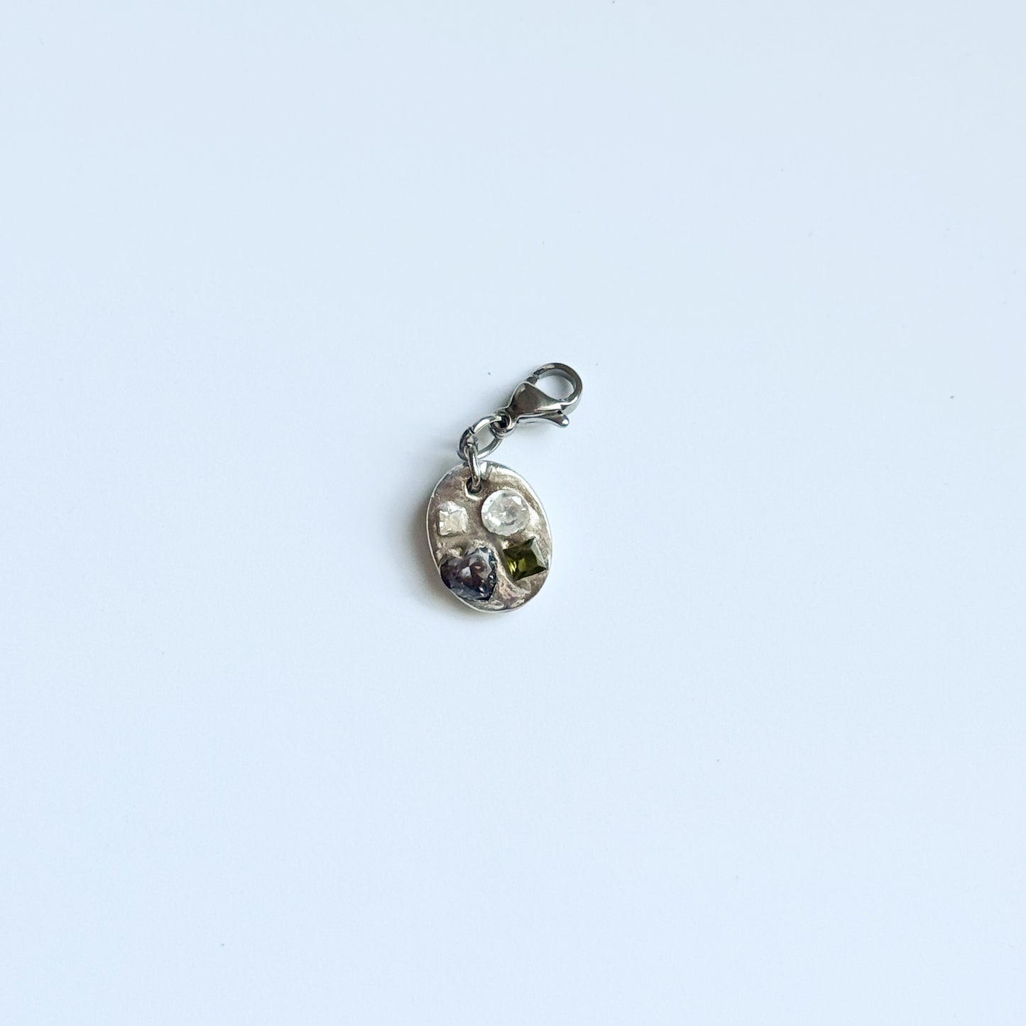 pure silver mini quad gem charm