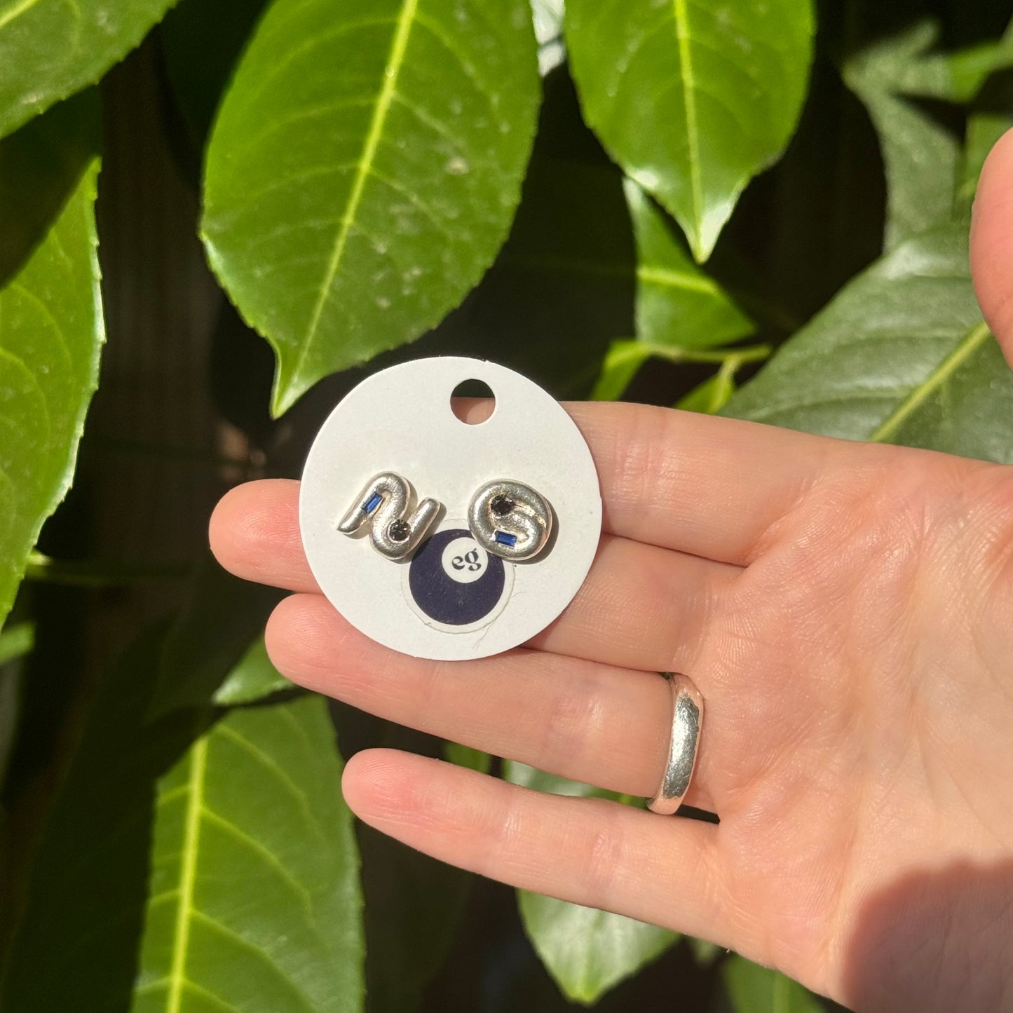 sapphire mis match studs