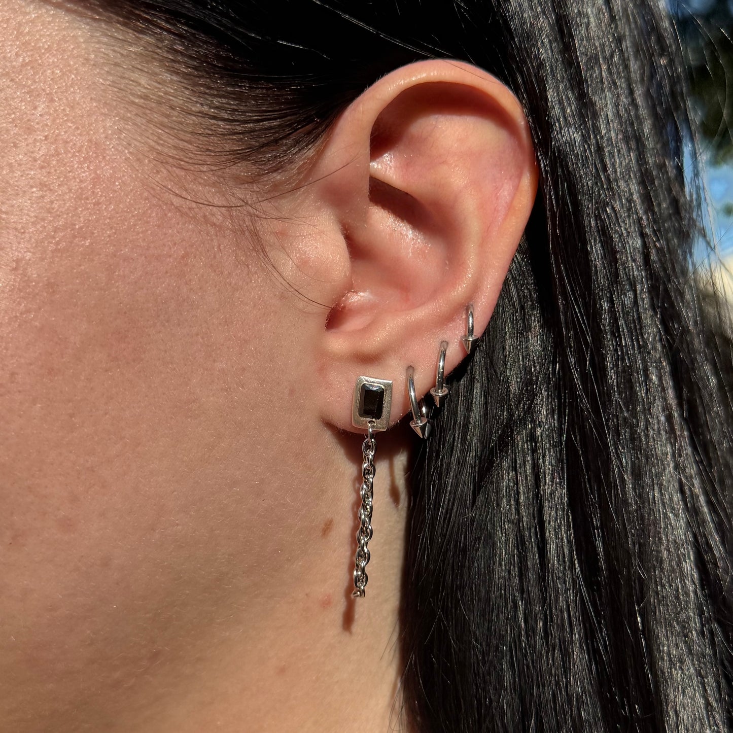 dangle stud earrings