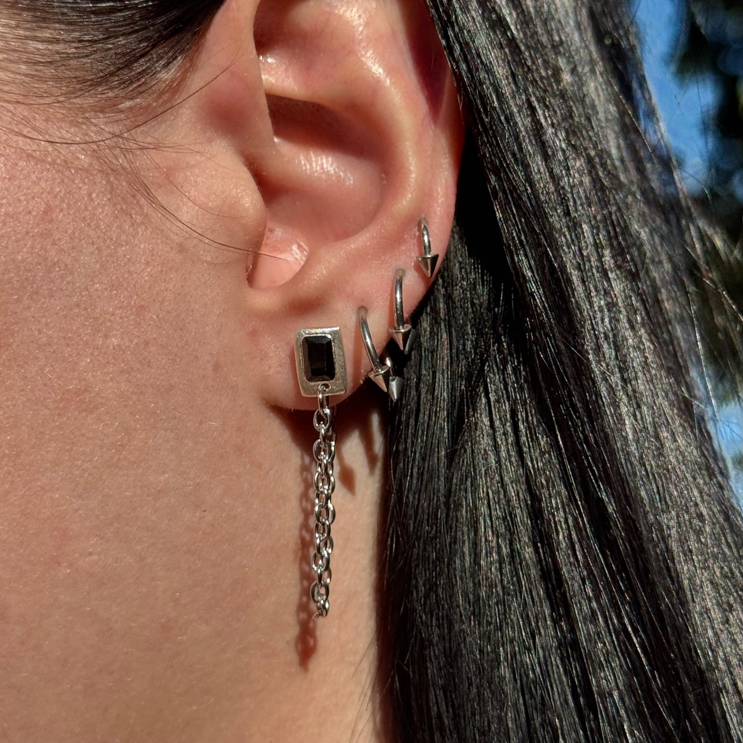 dangle stud earrings