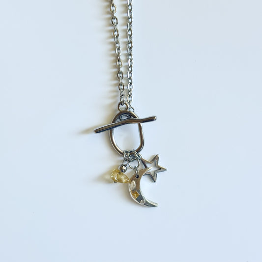 citrine cosmos necklace