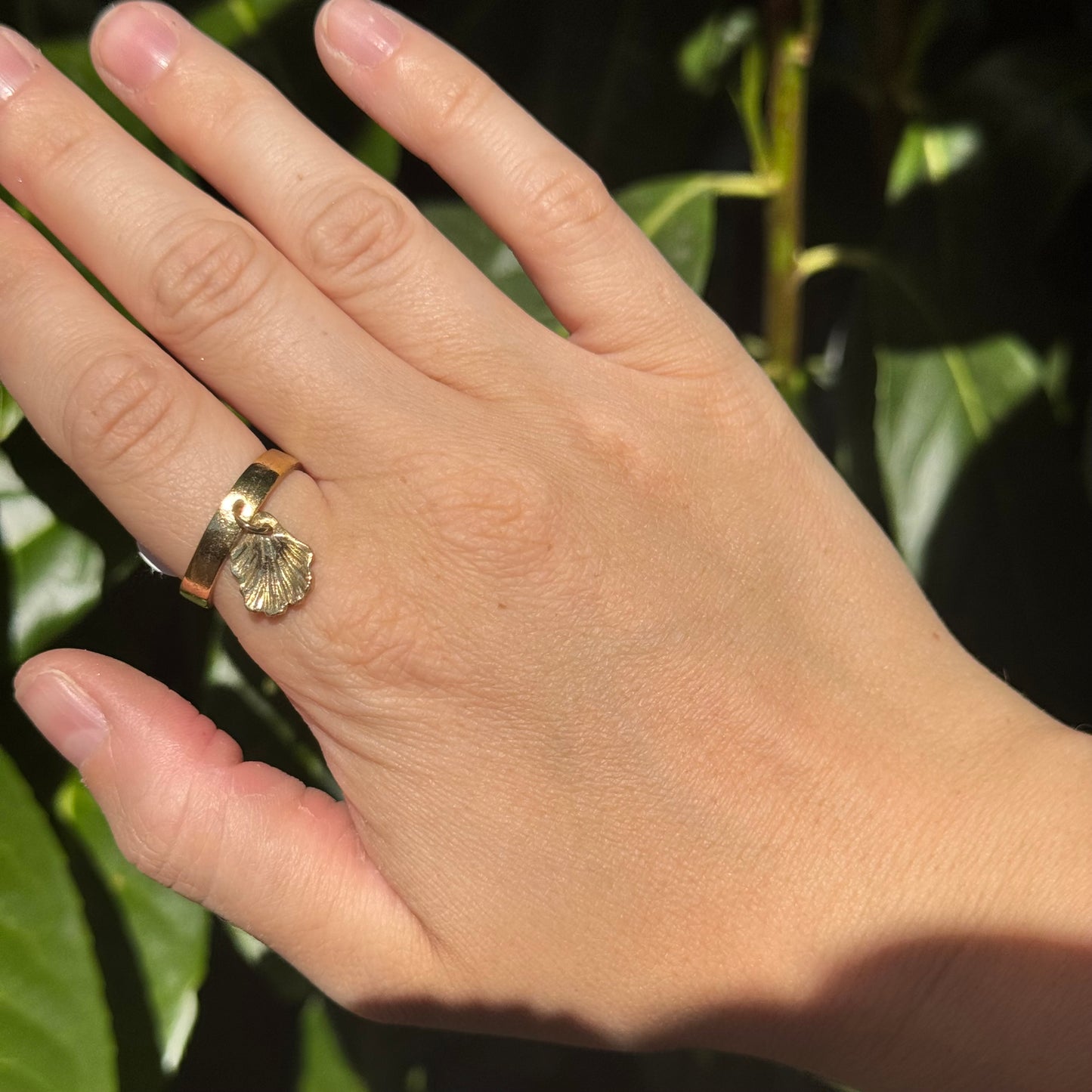 golden ginkgo ring