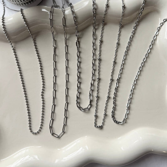 silver stainless steel chain