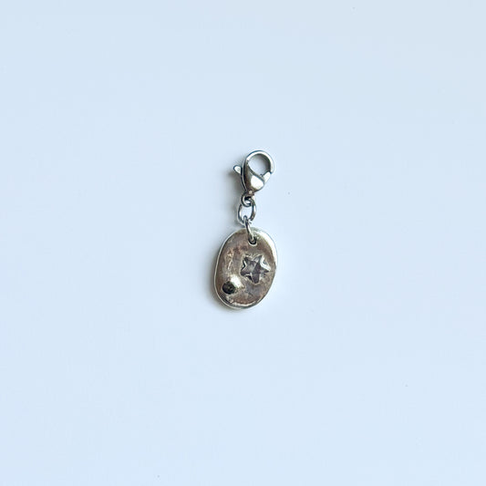 pure silver oval charm
