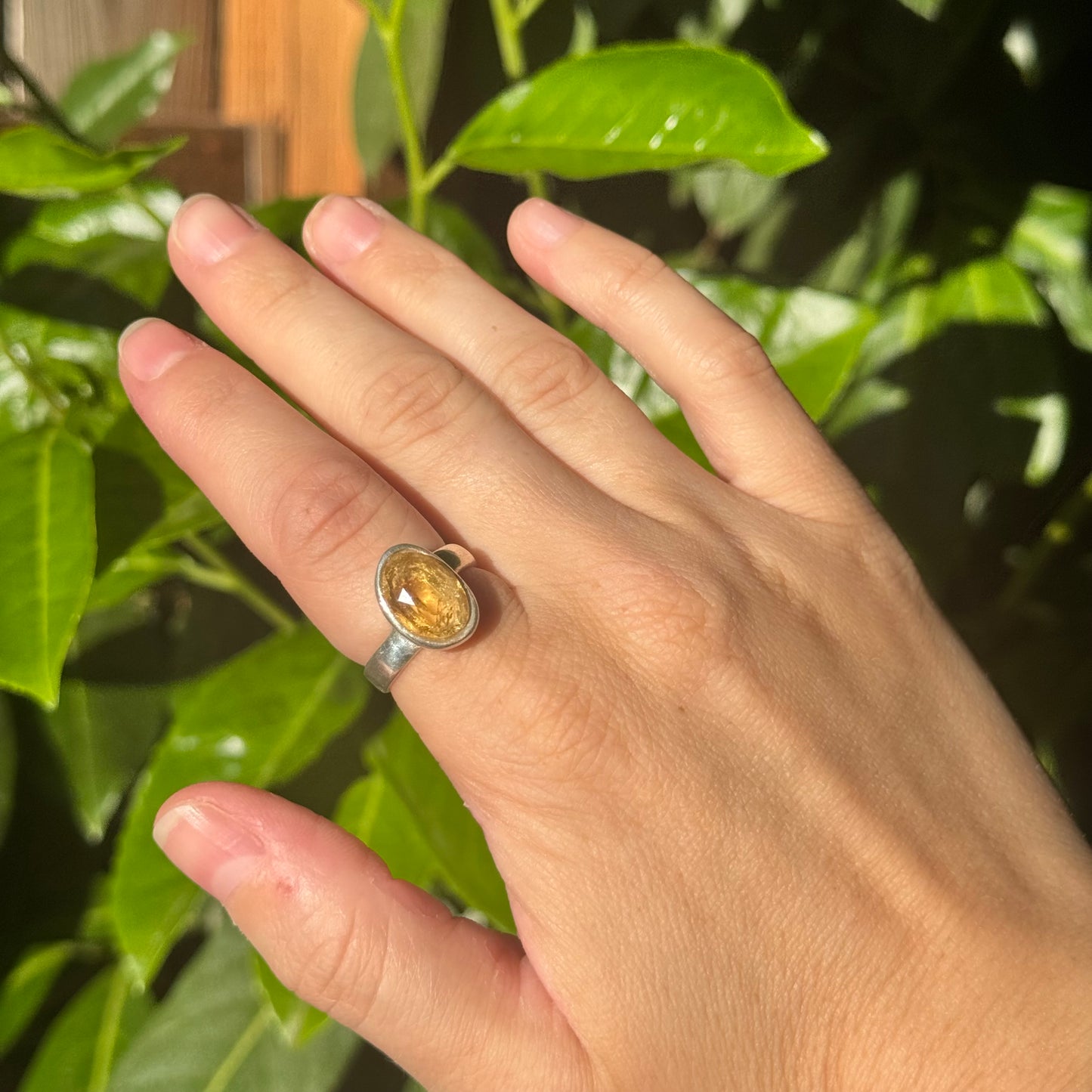 lemon quartz ring