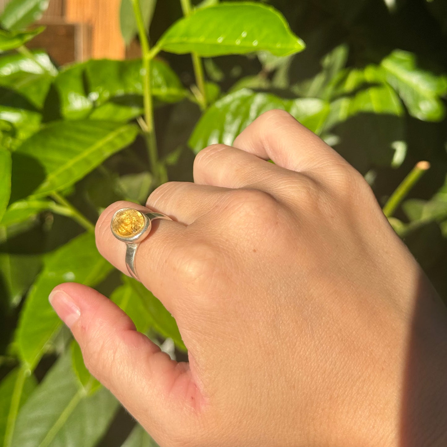 lemon quartz ring